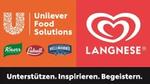 Logo von Unilever Food Solutions & Langnese mit Schriftzug "Unterstützen.Inspirieren. Begeistern."